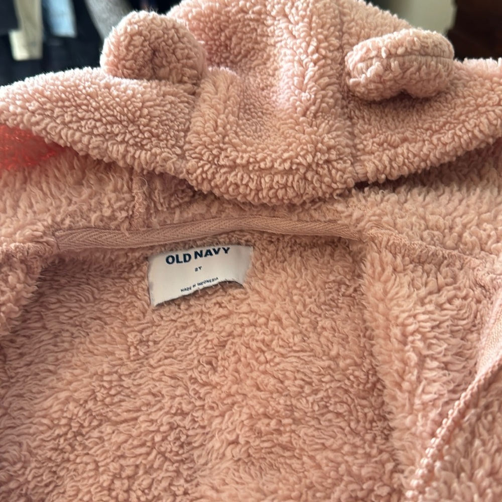 Toddler girls Pink Old Navy Fur Hoodie/Pullover